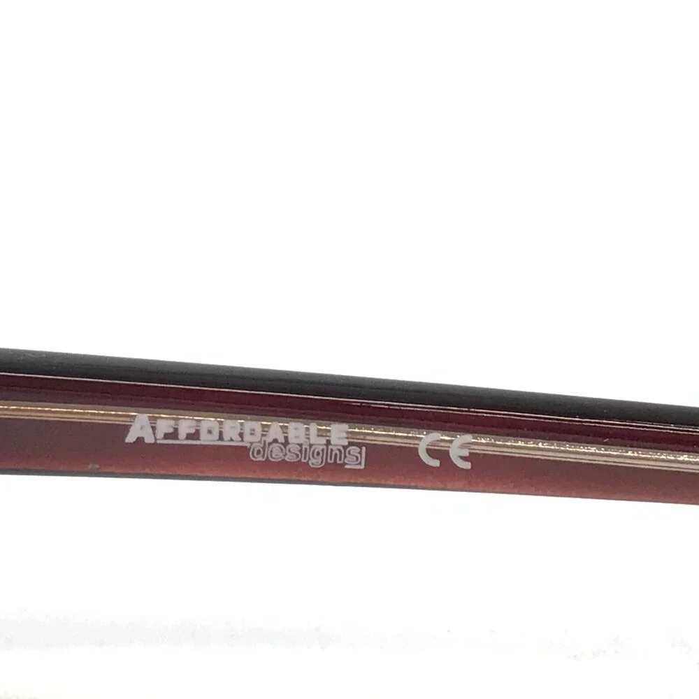 Affordable Designs Eyeglasses Frames BRONX BROWN ROSE Cat Eye Full Rim 46-18-130